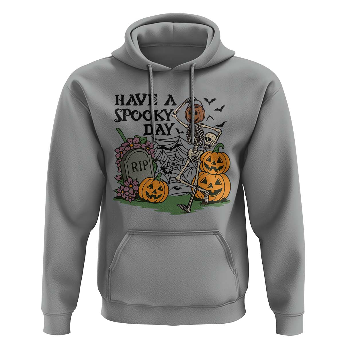 Funny Halloween Skeleton Hoodie Have A Spooky Day - Wonder Print Shop