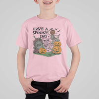 Funny Halloween Skeleton T Shirt For Kid Have A Spooky Day - Wonder Print Shop