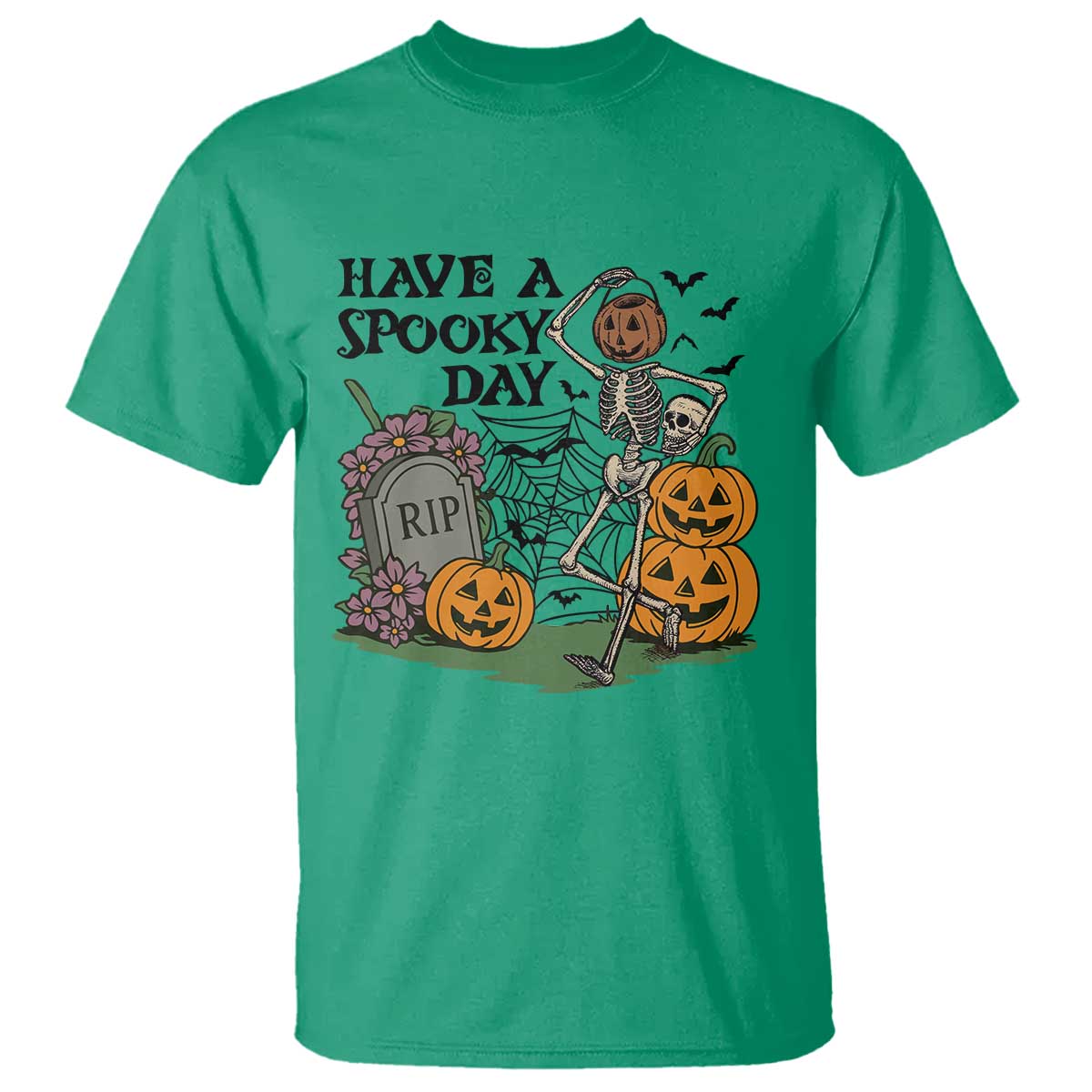 Funny Halloween Skeleton T Shirt Have A Spooky Day - Wonder Print Shop