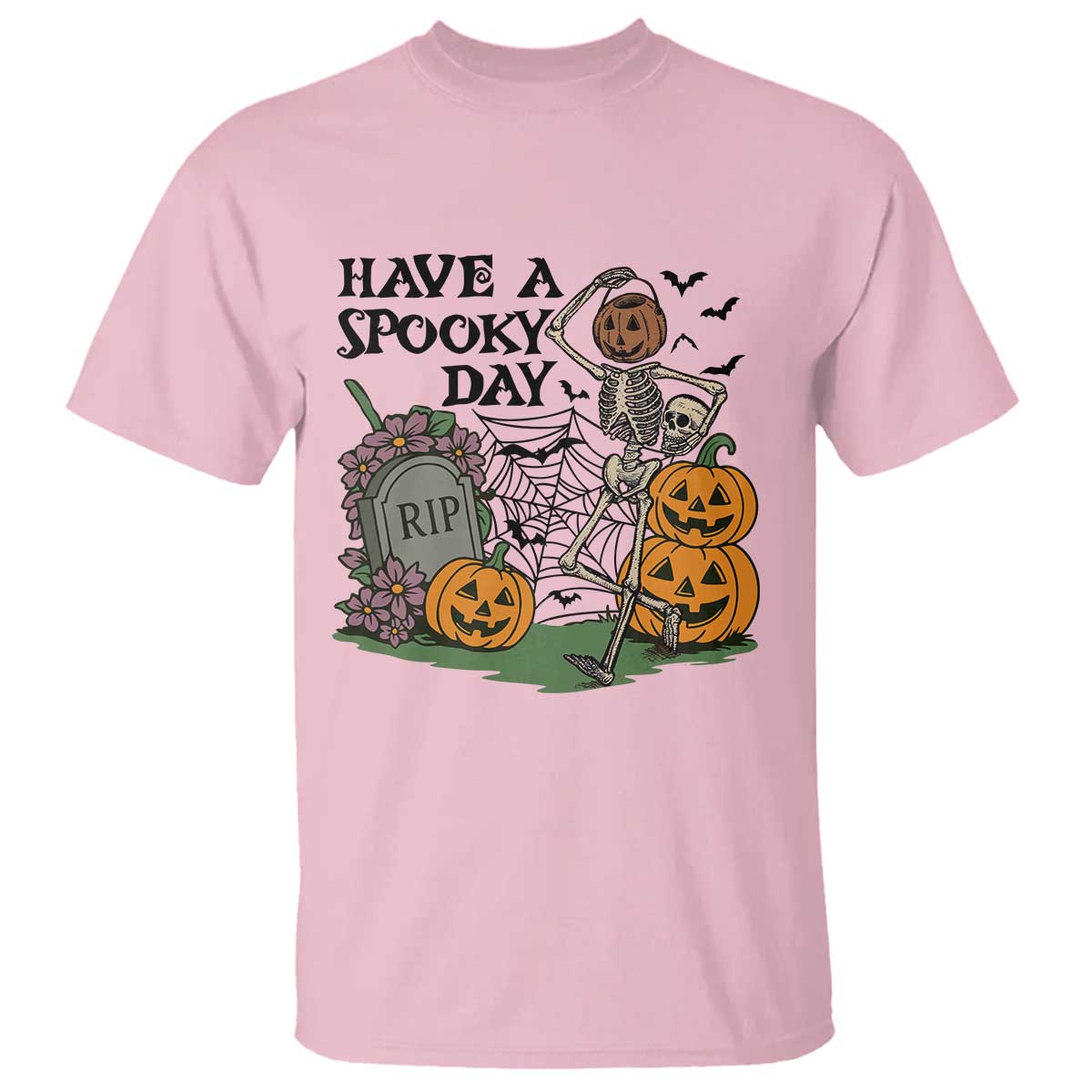 Funny Halloween Skeleton T Shirt Have A Spooky Day - Wonder Print Shop