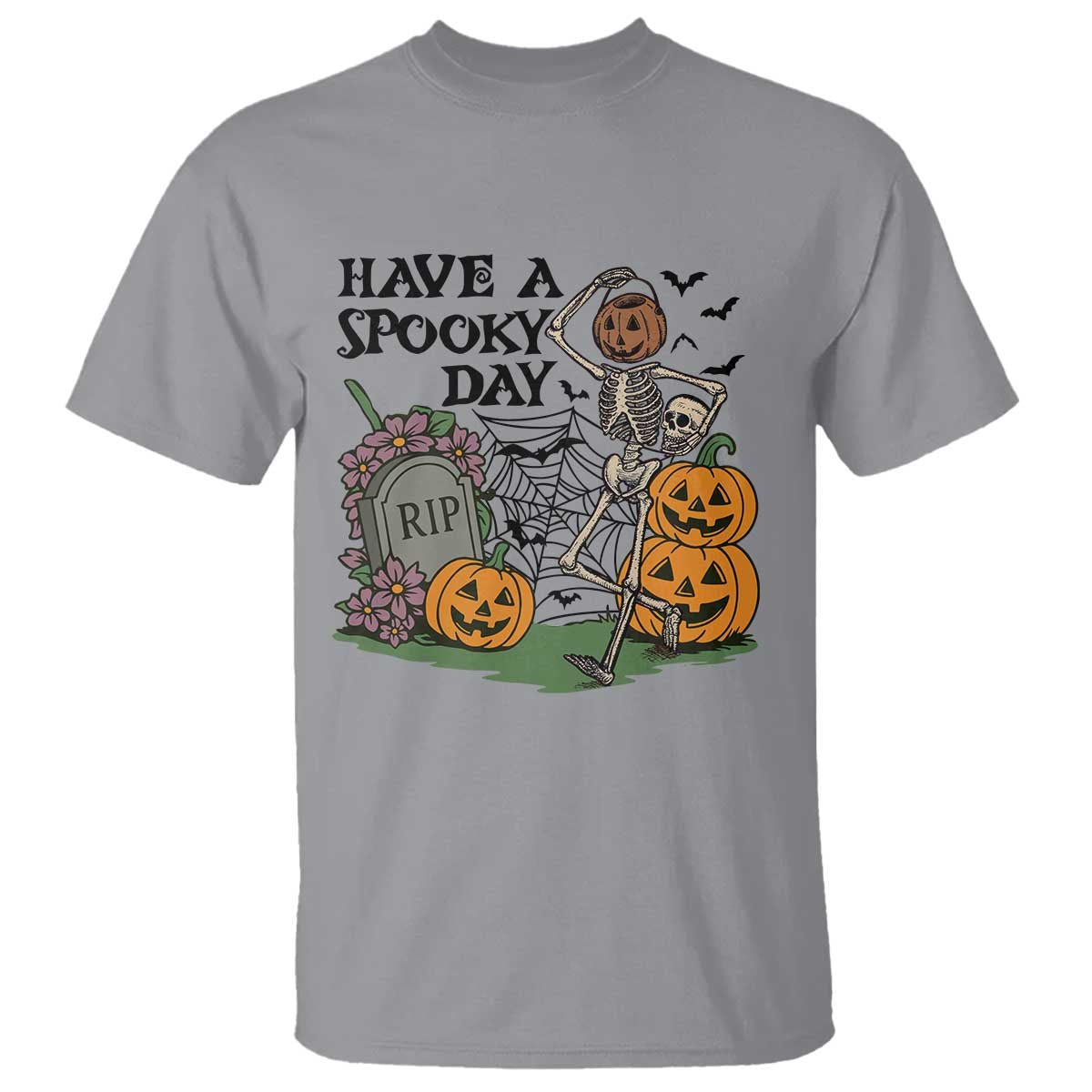 Funny Halloween Skeleton T Shirt Have A Spooky Day - Wonder Print Shop