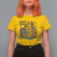 Funny Halloween Skeleton T Shirt For Women Have A Spooky Day - Wonder Print Shop