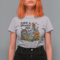 Funny Halloween Skeleton T Shirt For Women Have A Spooky Day - Wonder Print Shop