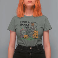 Funny Halloween Skeleton T Shirt For Women Have A Spooky Day - Wonder Print Shop