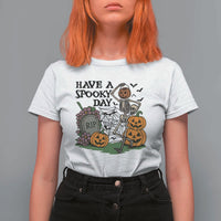 Funny Halloween Skeleton T Shirt For Women Have A Spooky Day - Wonder Print Shop