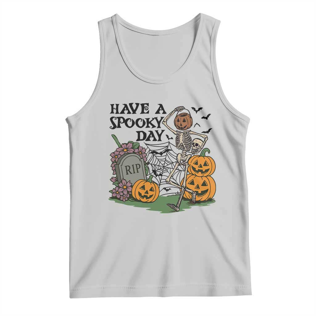 Funny Halloween Skeleton Tank Top Have A Spooky Day - Wonder Print Shop