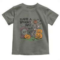 Funny Halloween Skeleton Toddler T Shirt Have A Spooky Day - Wonder Print Shop