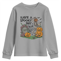 Funny Halloween Skeleton Youth Sweatshirt Have A Spooky Day - Wonder Print Shop