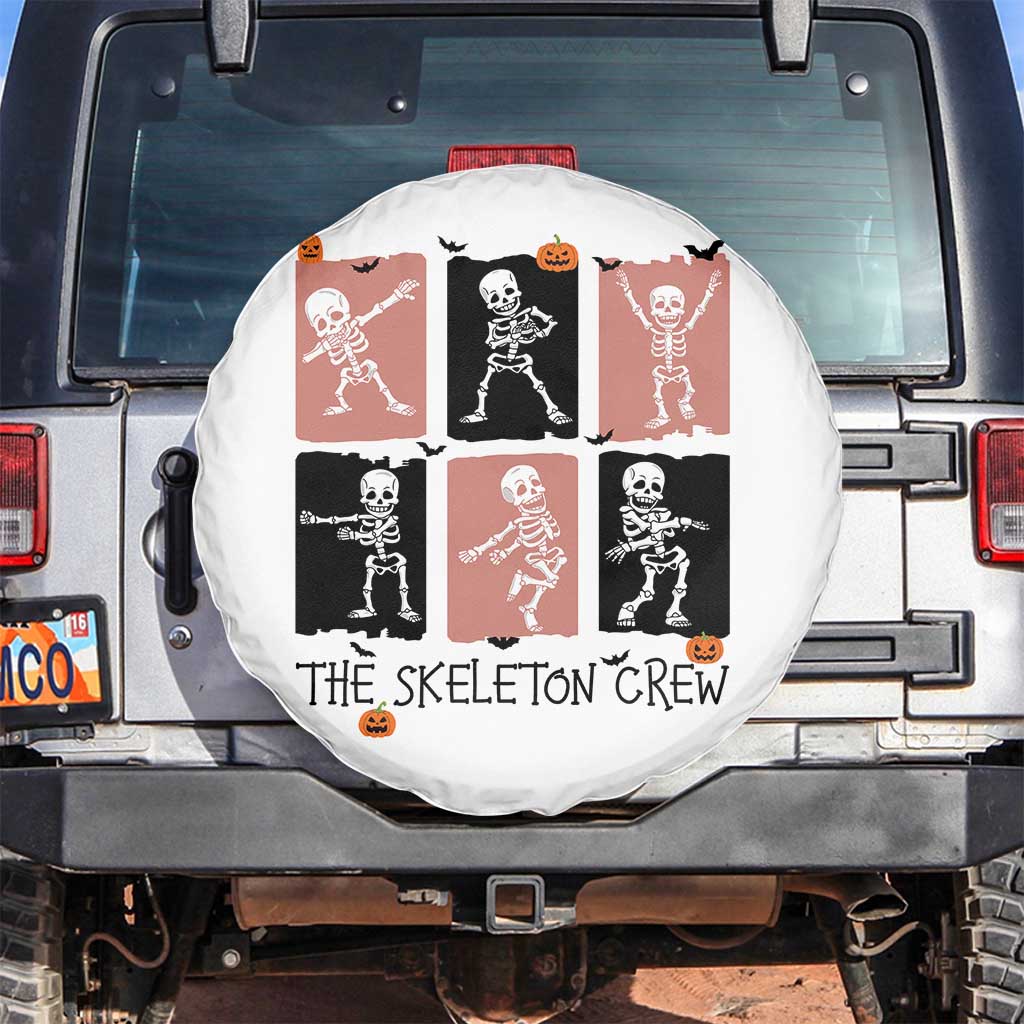 Funny The Skeleton Crew Spare Tire Cover Dancing Skeletons Halloween For Boys Girl Kids - Wonder Print Shop