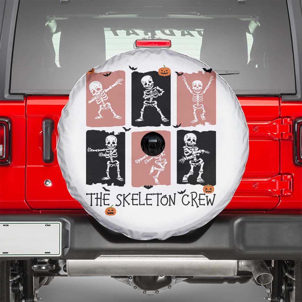 Funny The Skeleton Crew Spare Tire Cover Dancing Skeletons Halloween For Boys Girl Kids - Wonder Print Shop