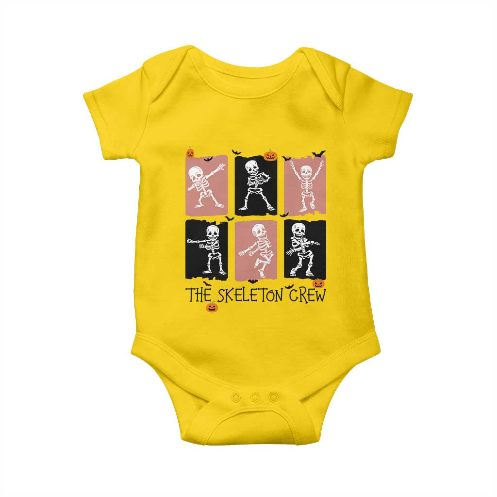 Funny The Skeleton Crew Baby Onesie Dancing Skeletons Halloween For Boys Girl Kids - Wonder Print Shop