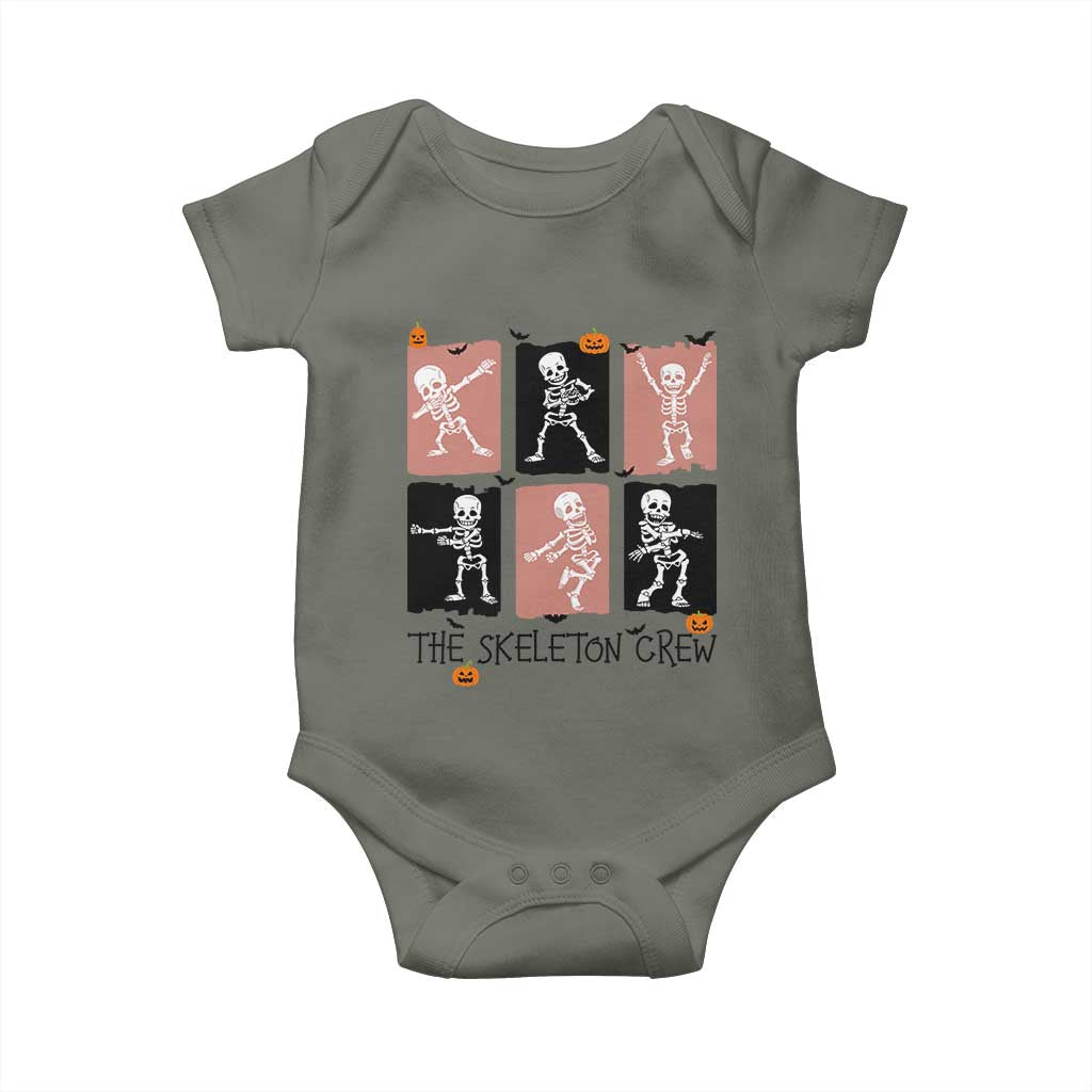 Funny The Skeleton Crew Baby Onesie Dancing Skeletons Halloween For Boys Girl Kids - Wonder Print Shop