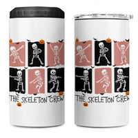 Funny The Skeleton Crew 4 in 1 Can Cooler Tumbler Dancing Skeletons Halloween For Boys Girl Kids