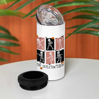 Funny The Skeleton Crew 4 in 1 Can Cooler Tumbler Dancing Skeletons Halloween For Boys Girl Kids