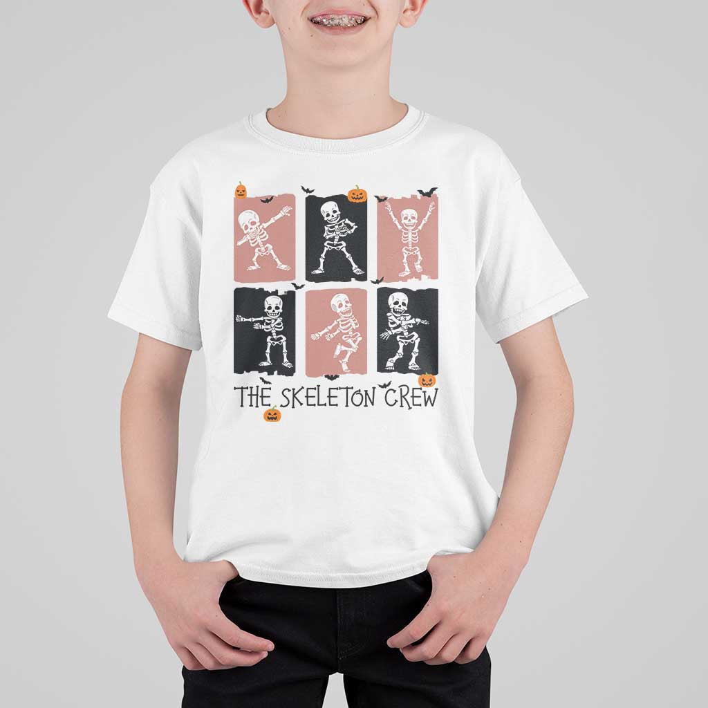 Funny The Skeleton Crew T Shirt For Kid Dancing Skeletons Halloween For Boys Girl Kids - Wonder Print Shop