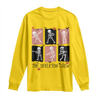 Funny The Skeleton Crew Long Sleeve Shirt Dancing Skeletons Halloween For Boys Girl Kids - Wonder Print Shop