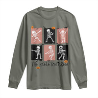 Funny The Skeleton Crew Long Sleeve Shirt Dancing Skeletons Halloween For Boys Girl Kids - Wonder Print Shop