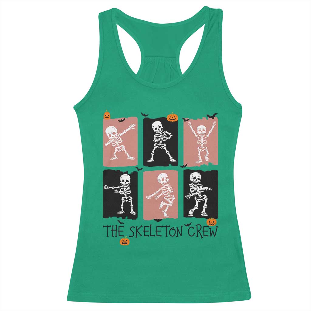 Funny The Skeleton Crew Racerback Tank Top Dancing Skeletons Halloween For Boys Girl Kids - Wonder Print Shop