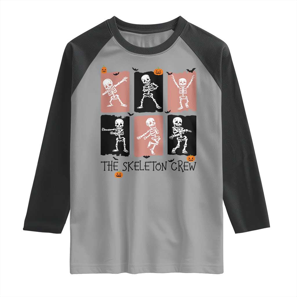 Funny The Skeleton Crew Raglan Shirt Dancing Skeletons Halloween For Boys Girl Kids - Wonder Print Shop