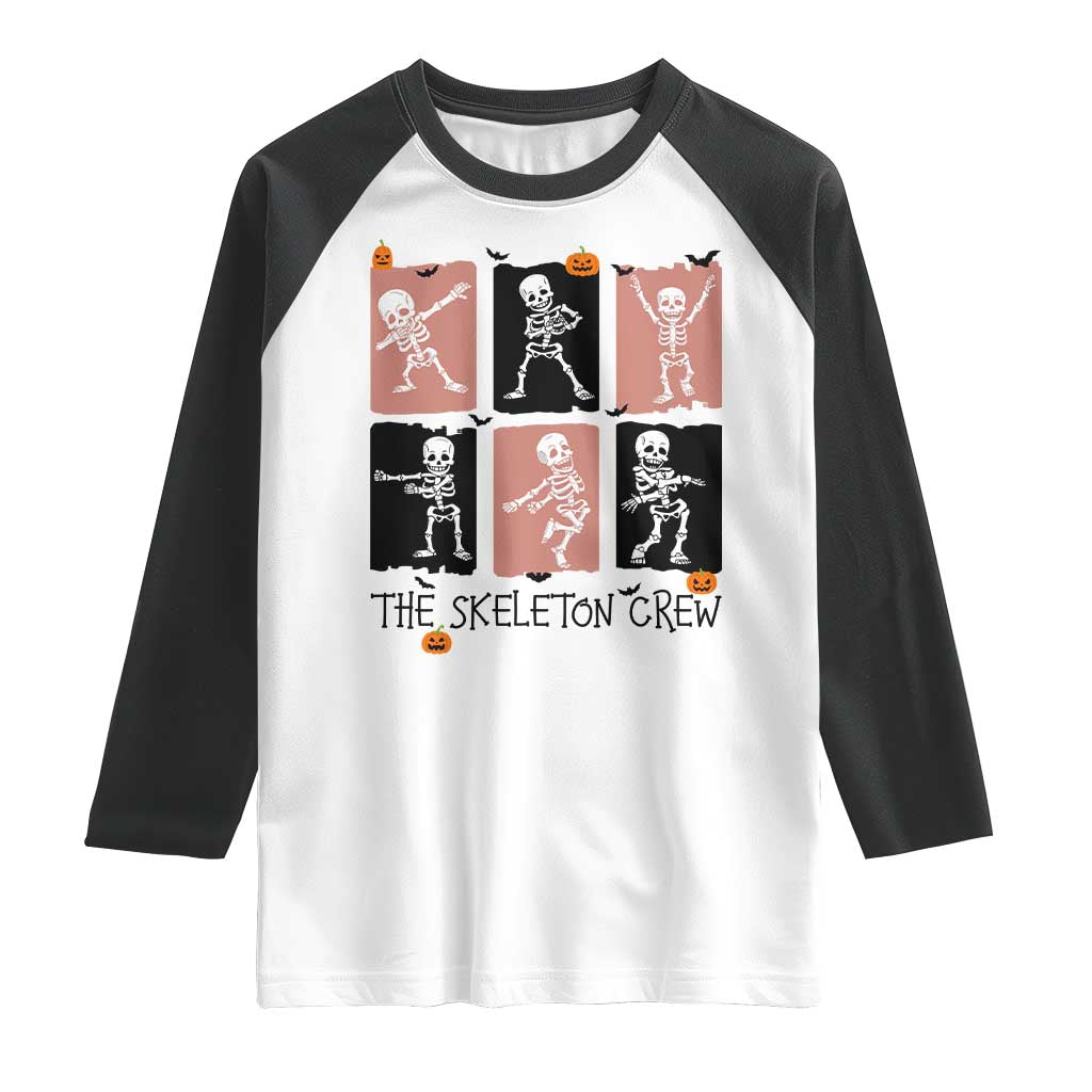 Funny The Skeleton Crew Raglan Shirt Dancing Skeletons Halloween For Boys Girl Kids - Wonder Print Shop