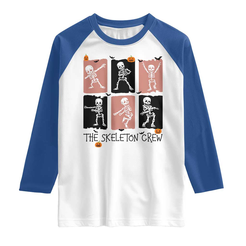 Funny The Skeleton Crew Raglan Shirt Dancing Skeletons Halloween For Boys Girl Kids - Wonder Print Shop