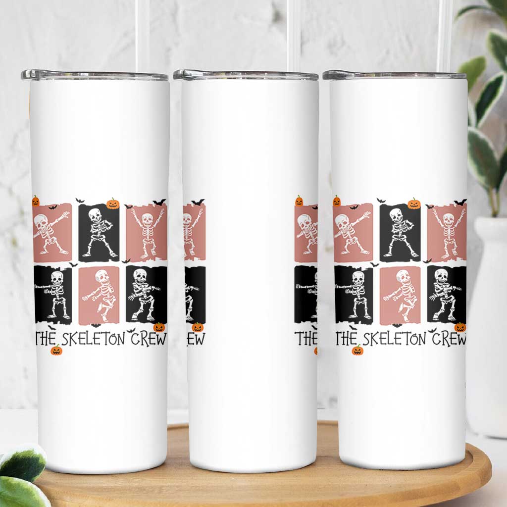Funny The Skeleton Crew Skinny Tumbler Dancing Skeletons Halloween For Boys Girl Kids