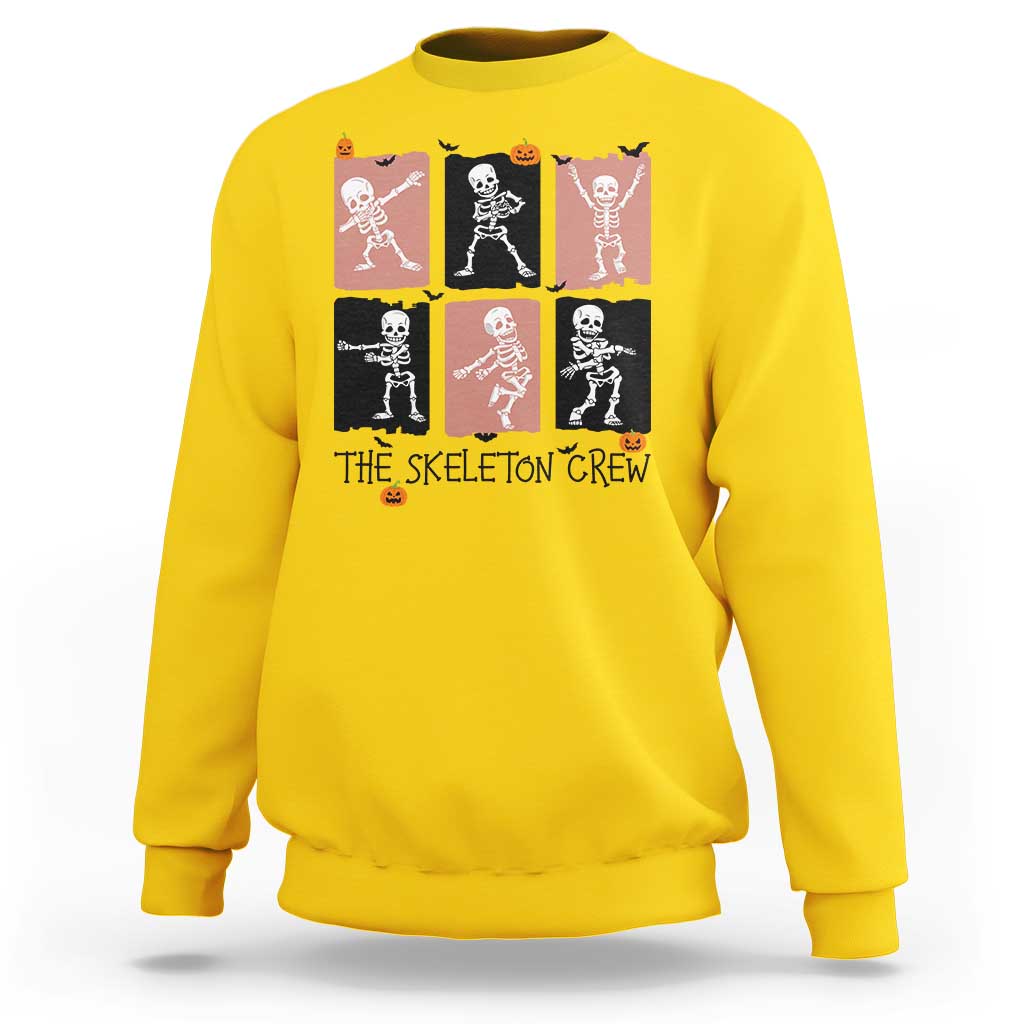 Funny The Skeleton Crew Sweatshirt Dancing Skeletons Halloween For Boys Girl Kids - Wonder Print Shop