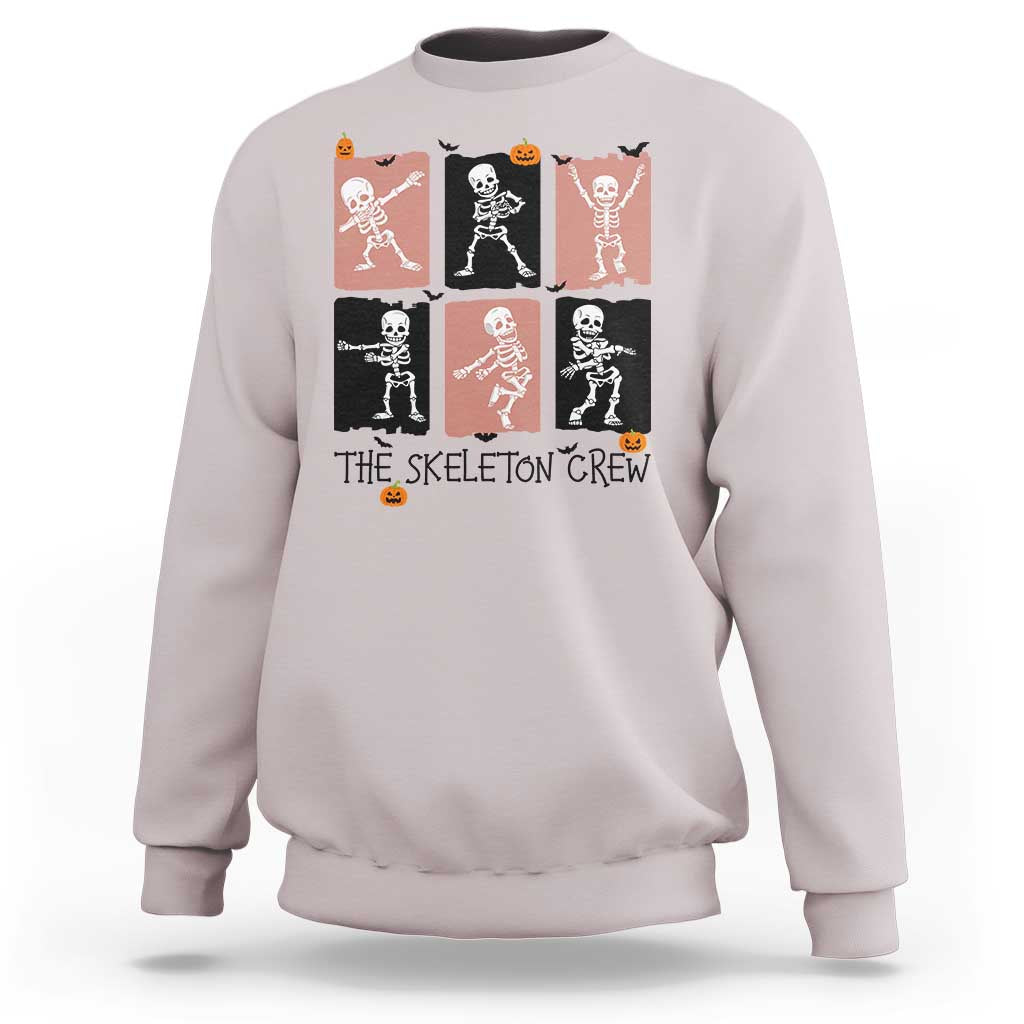 Funny The Skeleton Crew Sweatshirt Dancing Skeletons Halloween For Boys Girl Kids - Wonder Print Shop