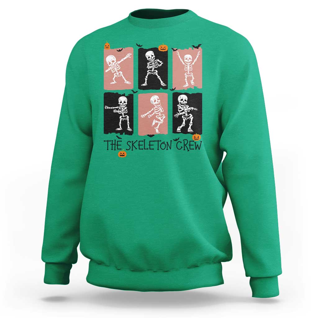 Funny The Skeleton Crew Sweatshirt Dancing Skeletons Halloween For Boys Girl Kids - Wonder Print Shop