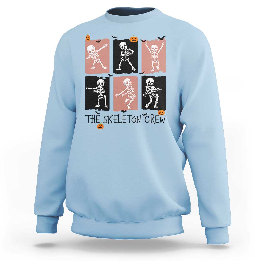 Funny The Skeleton Crew Sweatshirt Dancing Skeletons Halloween For Boys Girl Kids - Wonder Print Shop