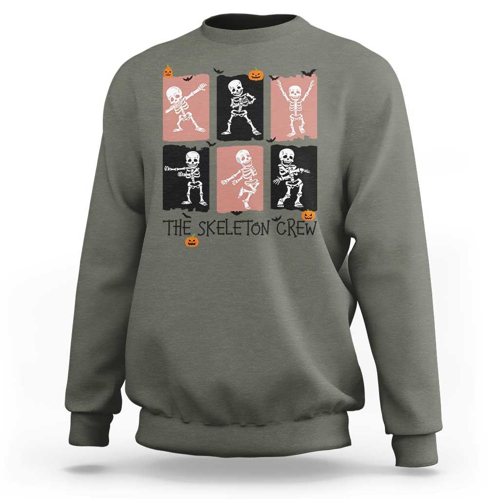 Funny The Skeleton Crew Sweatshirt Dancing Skeletons Halloween For Boys Girl Kids - Wonder Print Shop