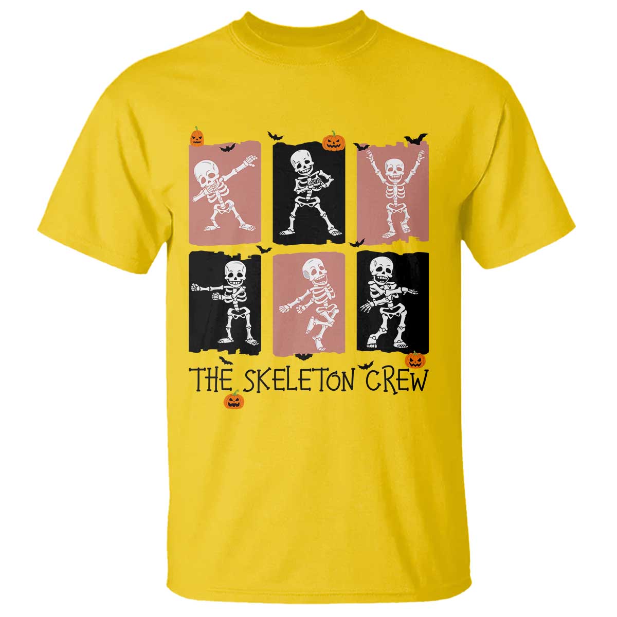 Funny The Skeleton Crew T Shirt Dancing Skeletons Halloween For Boys Girl Kids - Wonder Print Shop