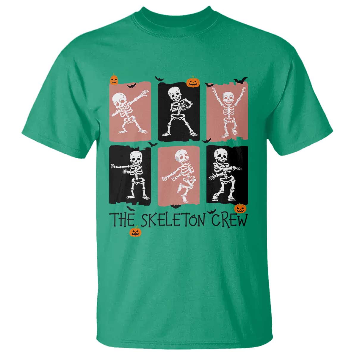 Funny The Skeleton Crew T Shirt Dancing Skeletons Halloween For Boys Girl Kids - Wonder Print Shop