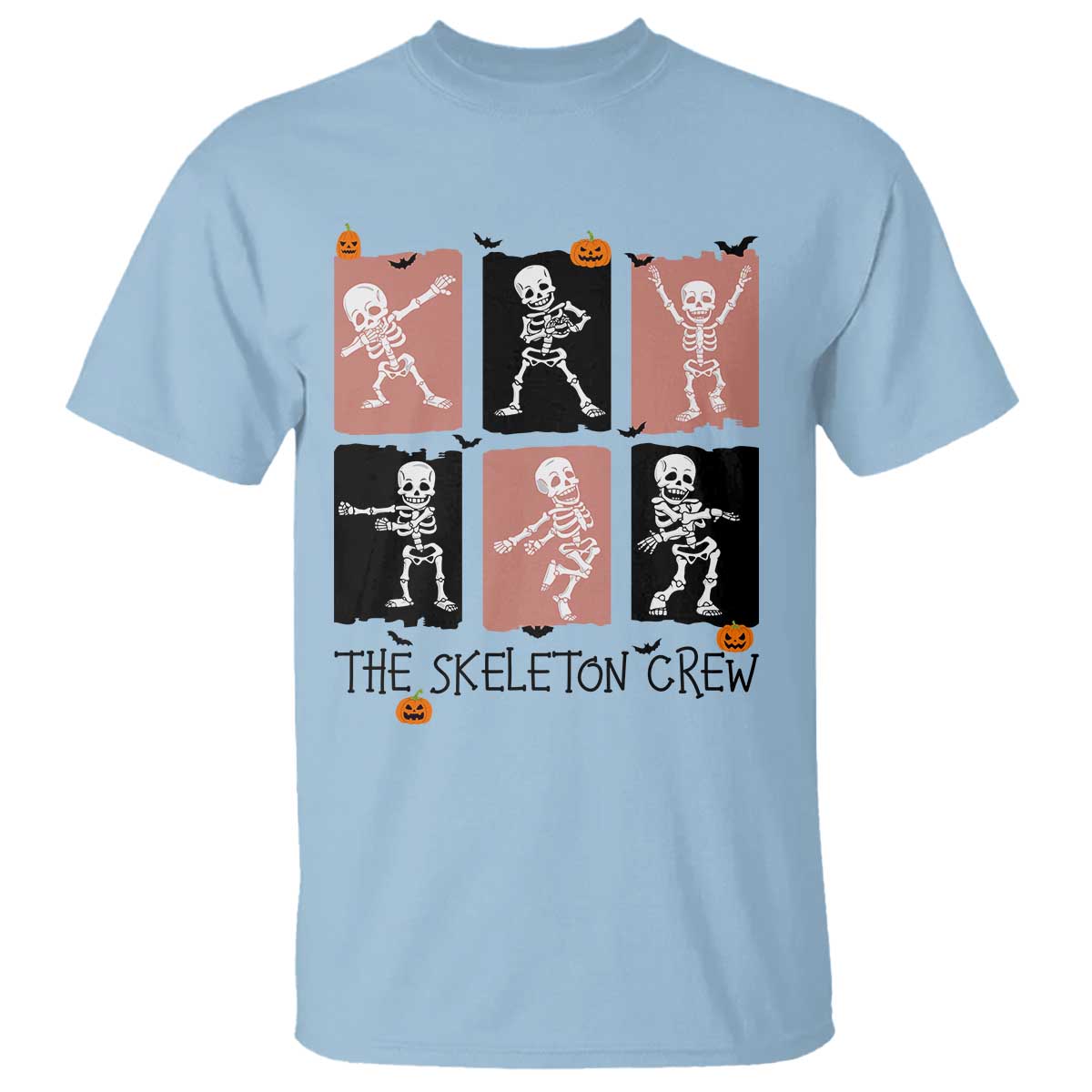Funny The Skeleton Crew T Shirt Dancing Skeletons Halloween For Boys Girl Kids - Wonder Print Shop