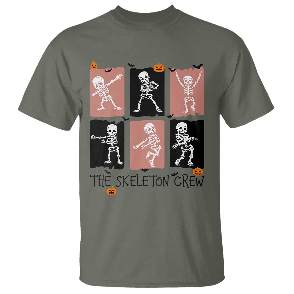 Funny The Skeleton Crew T Shirt Dancing Skeletons Halloween For Boys Girl Kids - Wonder Print Shop