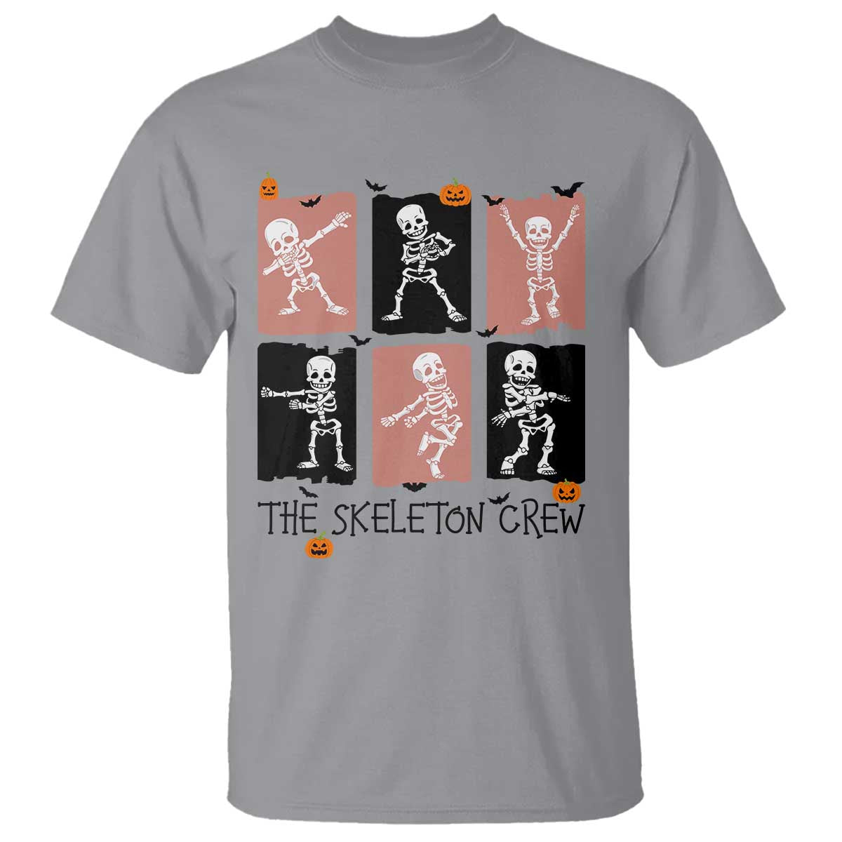 Funny The Skeleton Crew T Shirt Dancing Skeletons Halloween For Boys Girl Kids - Wonder Print Shop