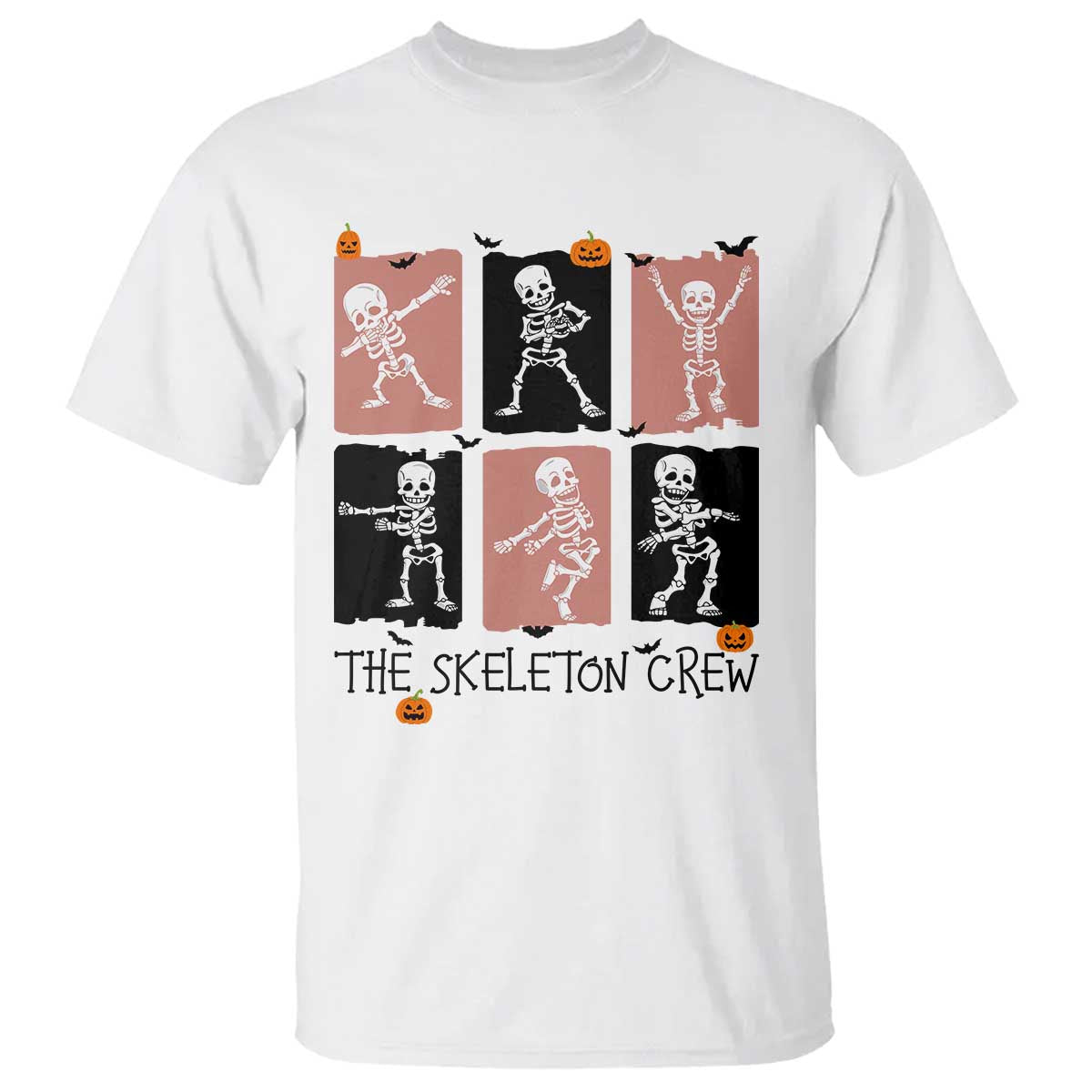 Funny The Skeleton Crew T Shirt Dancing Skeletons Halloween For Boys Girl Kids - Wonder Print Shop