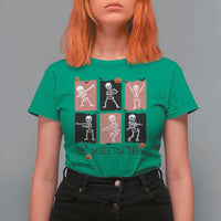 Funny The Skeleton Crew T Shirt For Women Dancing Skeletons Halloween For Boys Girl Kids - Wonder Print Shop