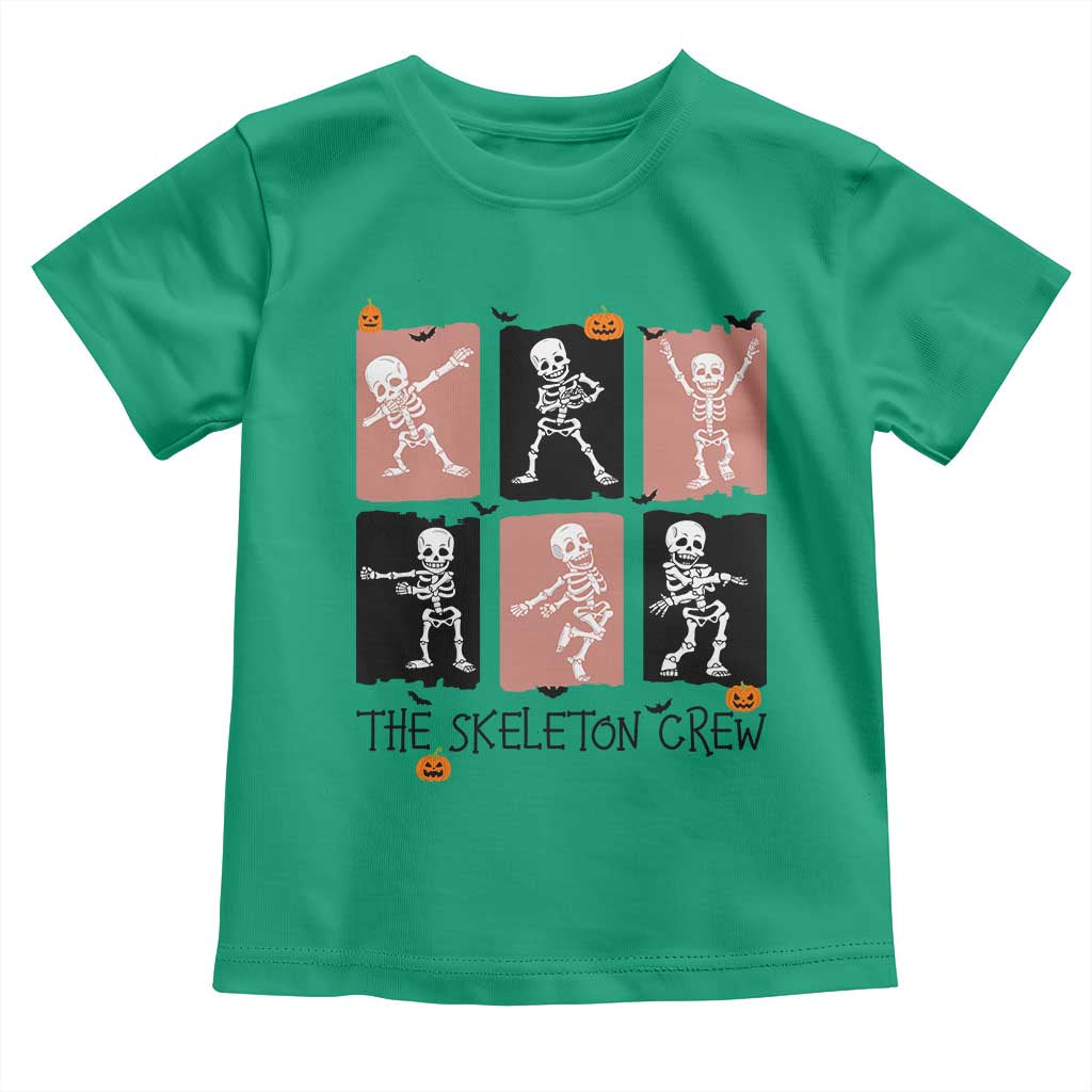 Funny The Skeleton Crew Toddler T Shirt Dancing Skeletons Halloween For Boys Girl Kids - Wonder Print Shop