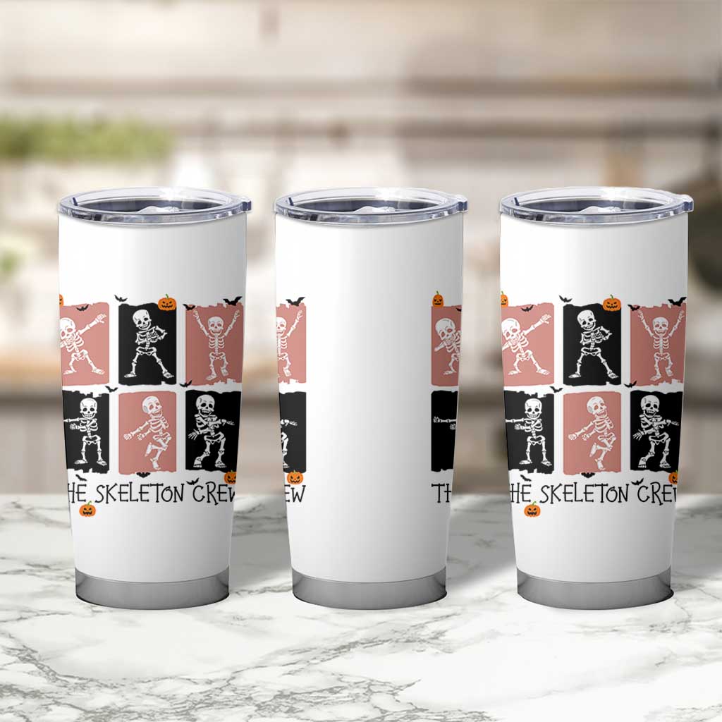 Funny The Skeleton Crew Tumbler Cup Dancing Skeletons Halloween For Boys Girl Kids