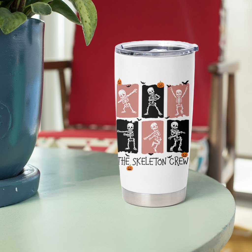 Funny The Skeleton Crew Tumbler Cup Dancing Skeletons Halloween For Boys Girl Kids