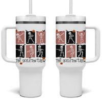 Funny The Skeleton Crew Tumbler With Handle Dancing Skeletons Halloween For Boys Girl Kids