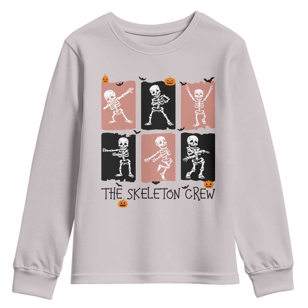Funny The Skeleton Crew Youth Sweatshirt Dancing Skeletons Halloween For Boys Girl Kids - Wonder Print Shop
