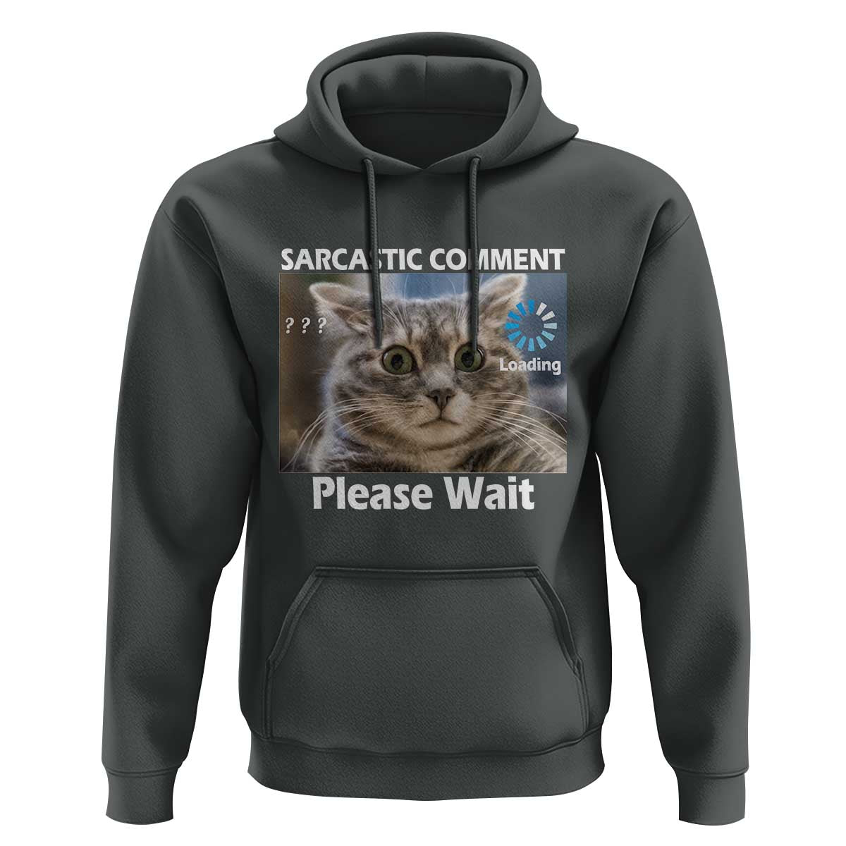 Sarcastic Comment Loading Please Wait Hoodie Funny Cat Meme Gift - Wonder Print Shop