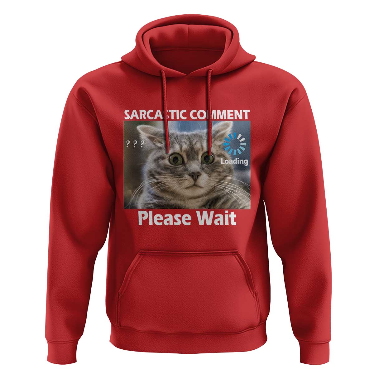Sarcastic Comment Loading Please Wait Hoodie Funny Cat Meme Gift - Wonder Print Shop