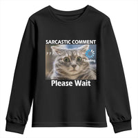 Sarcastic Comment Loading Please Wait Youth Sweatshirt Funny Cat Meme Gift - Wonder Print Shop