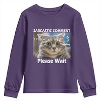 Sarcastic Comment Loading Please Wait Youth Sweatshirt Funny Cat Meme Gift - Wonder Print Shop