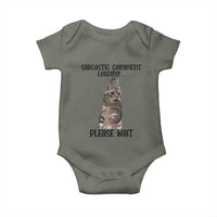 Funny Cat Meme Sarcastic Baby Onesie Sarcastic Comment Loading - Wonder Print Shop