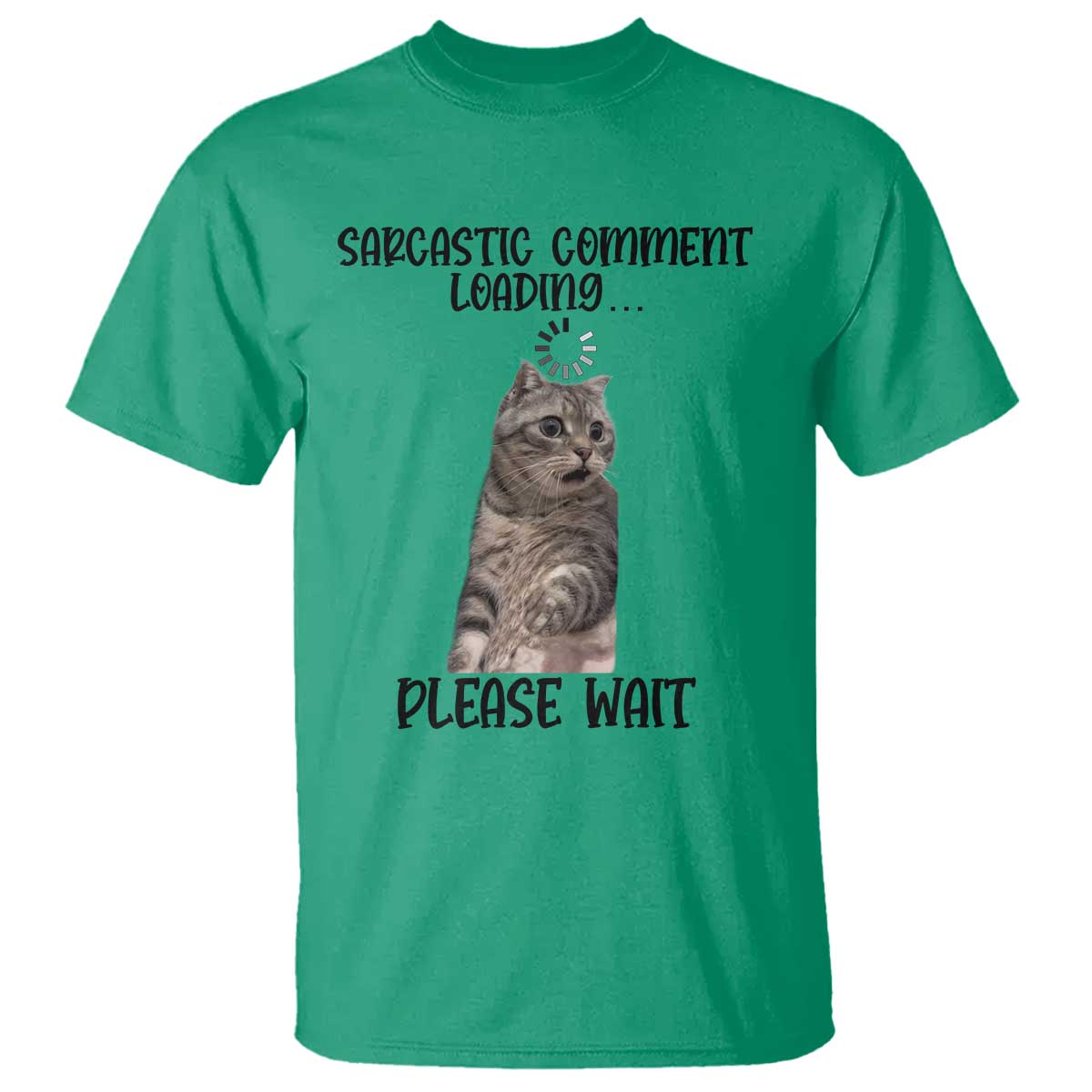 Funny Cat Meme Sarcastic T Shirt Sarcastic Comment Loading - Wonder Print Shop