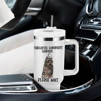 Funny Cat Meme Sarcastic Tumbler With Handle Sarcastic Comment Loading